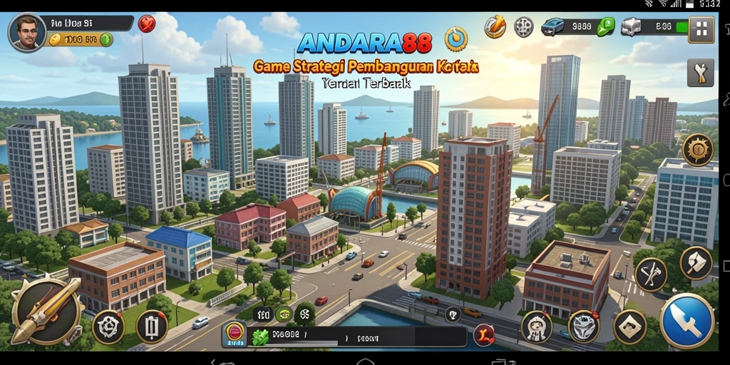 Tampilan menarik permainan ANDARA88 dengan strategi kota yang kompleks.