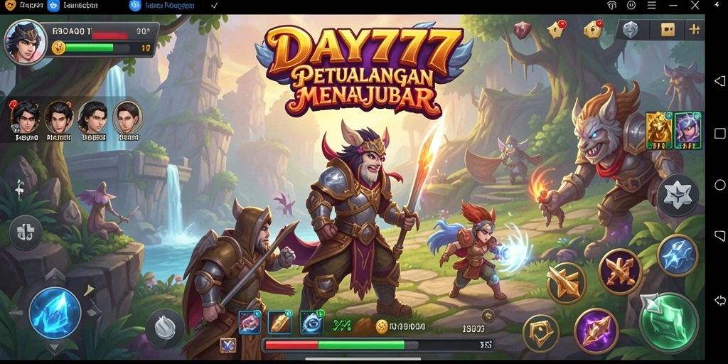 Screenshot DAY777 menampilkan aksi pertempuran mendebarkan dalam dunia RPG.