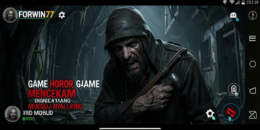 Tampilan gameplay menyeramkan dari FORWIN77 yang menegangkan.