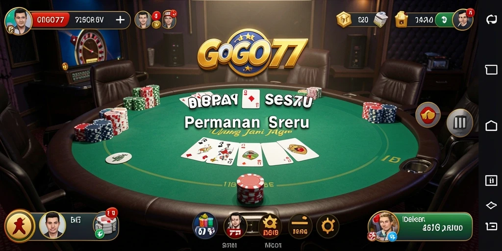 Screenshot utama GOGO77 dengan tampilan permainan Poker yang menarik.