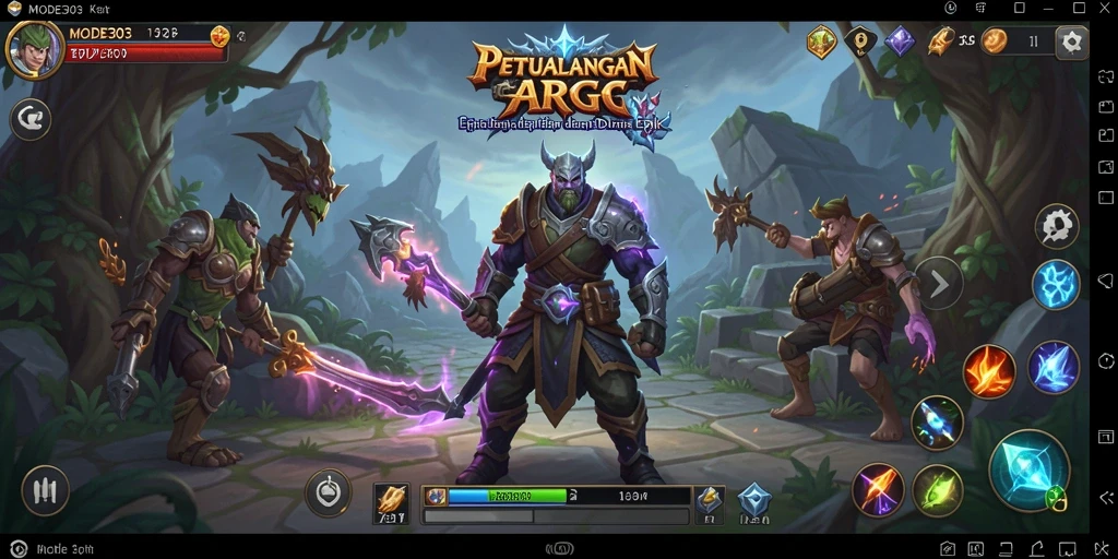 Tampilan aksi seru dalam gameplay ARPG MODE303.