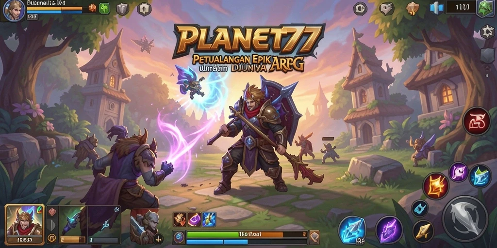 Menampilkan aksi pertempuran seru dalam PLANET77.