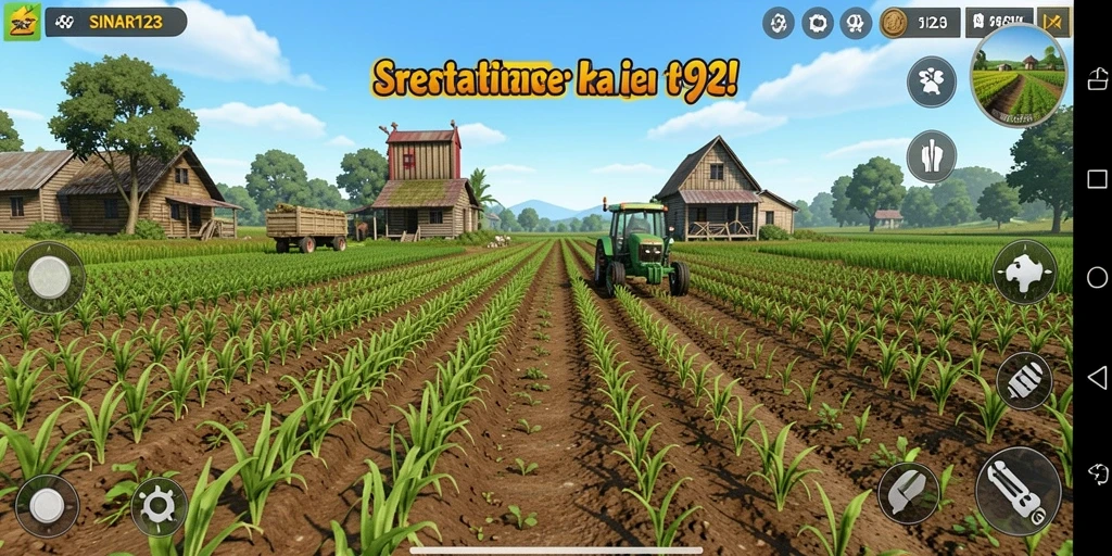 Tampilan gameplay menarik dari SINAR123 yang menunjukkan proses bertani.