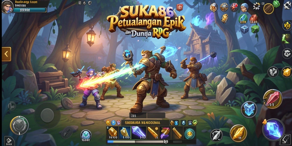 Tampilan gameplay RPG yang penuh aksi dan petualangan.