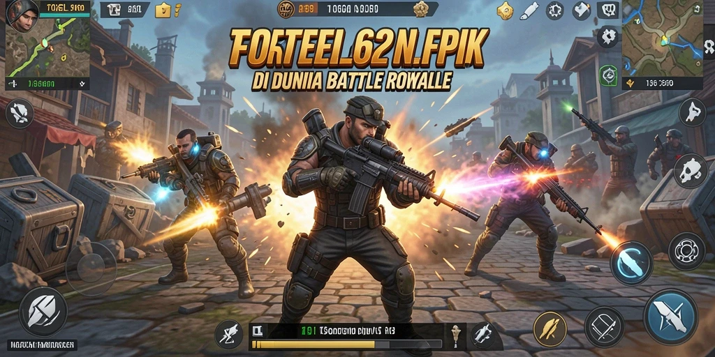 Screenshot gameplay TOGEL62 menampilkan aksi intens dalam Battle Royale.