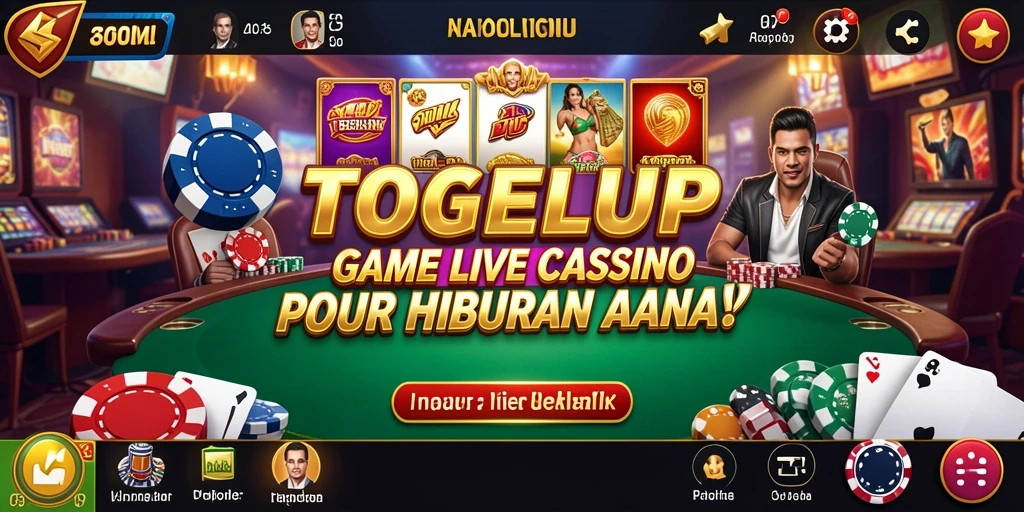 Screenshot TOGELUP menampilkan gameplay menarik dalam Live Casino.
