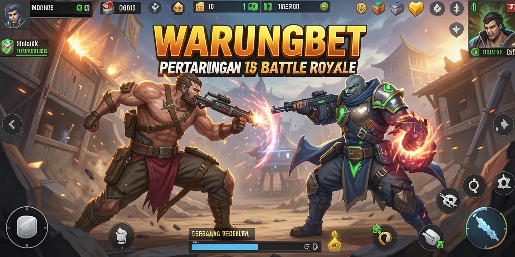 Gameplay seru dan mendebarkan di WARUNGBET Battle Royale.